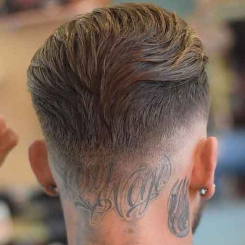 Cabello Espeso Cepillado hacia Atrás con Degradado bajo