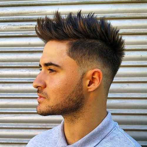 pelo en pullas con low fade degradado bajo y barba