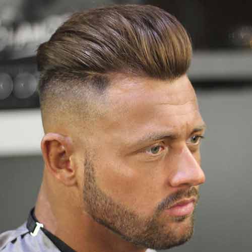 slick back undercut con barba
