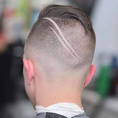 undercut con comb over y diseño en el cabello