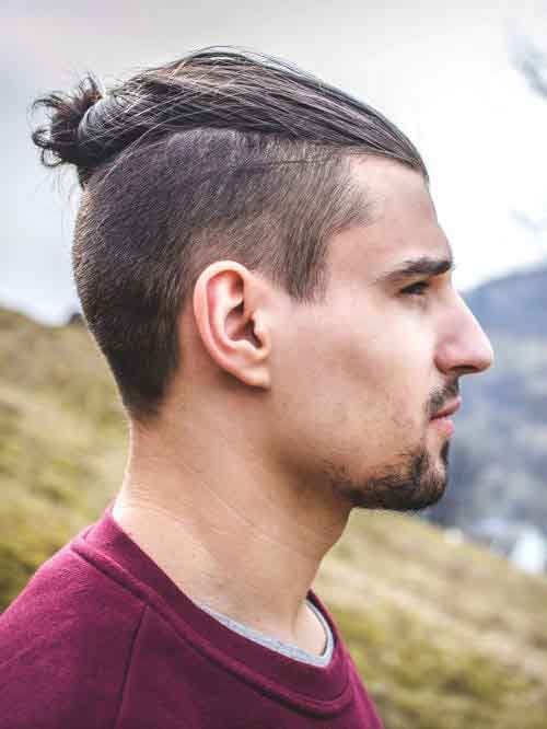Corte de pelo samurai top knot