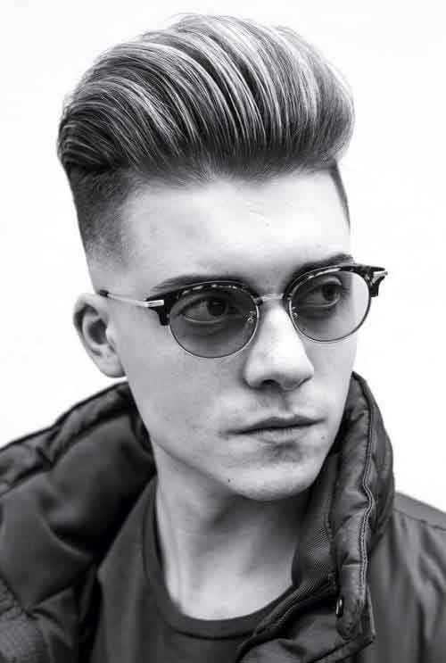 undercut con estilo pompa