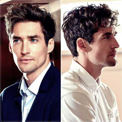 cortes de cabello rizado y ondulado para hombres en invierno