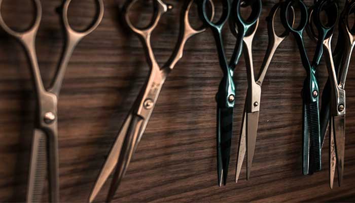 tijeras para el cabello de los hombres