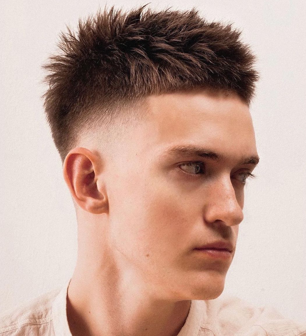 Modern spiky short hair for young men